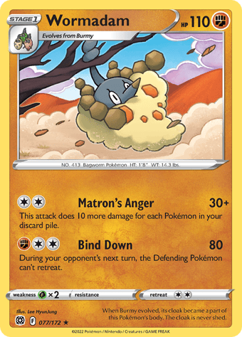 Wormadam Brilliant Stars Pokemon Card