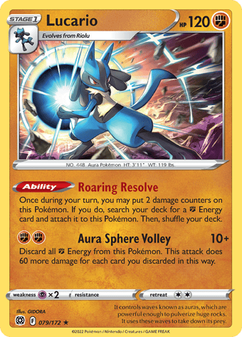 Lucario Brilliant Stars Pokemon Card