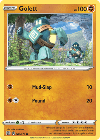 Golett Brilliant Stars Pokemon Card