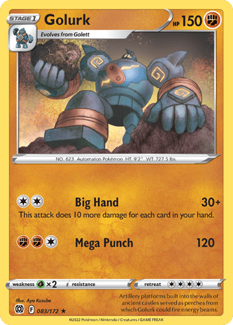 Golurk Brilliant Stars Pokemon Card