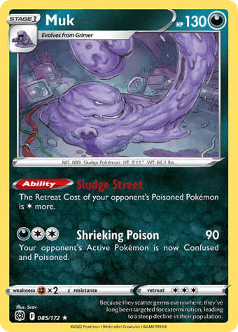 Muk Brilliant Stars Pokemon Card
