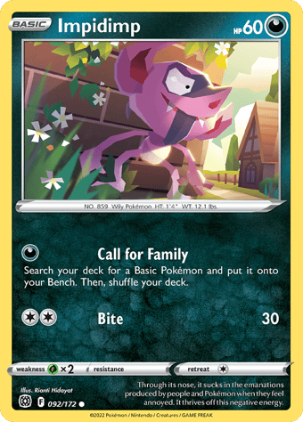 Impidimp Brilliant Stars Pokemon Card