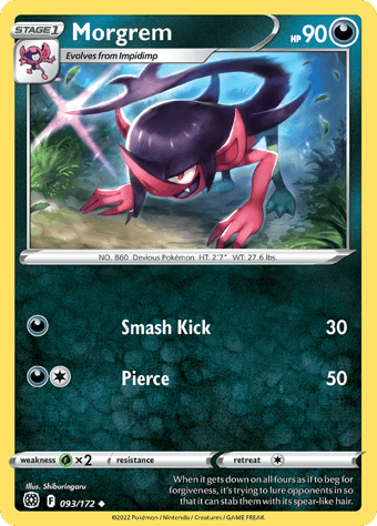 Morgrem Brilliant Stars Pokemon Card