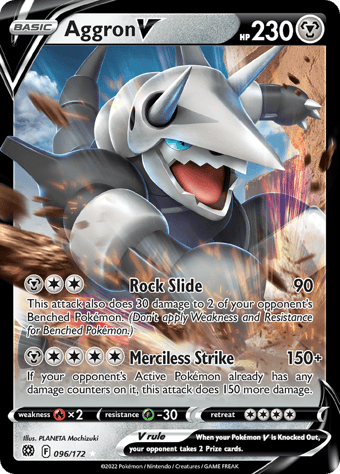 Aggron V Brilliant Stars Pokemon Card