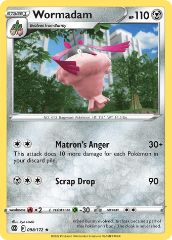 Wormadam Brilliant Stars Pokemon Card
