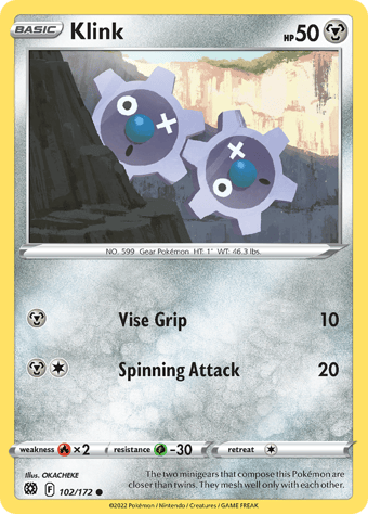 Klink Brilliant Stars Pokemon Card