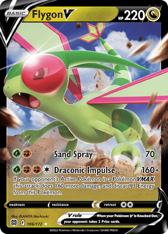 Flygon V Brilliant Stars Pokemon Card