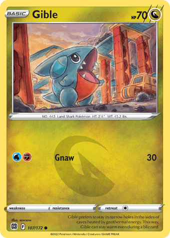 Gible Brilliant Stars Pokemon Card