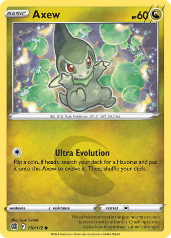 Axew Brilliant Stars Pokemon Card