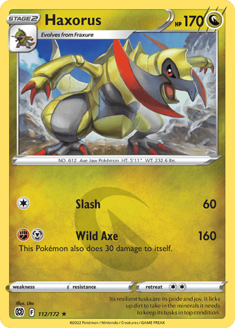 Haxorus Brilliant Stars Pokemon Card