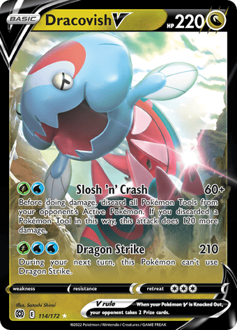 Dracovish V Brilliant Stars Pokemon Card