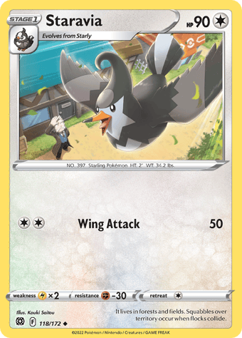 Staravia Brilliant Stars Pokemon Card