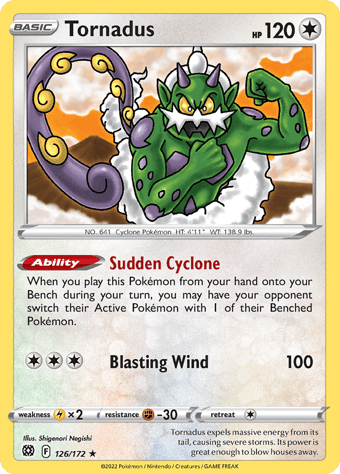 Tornadus Brilliant Stars Pokemon Card