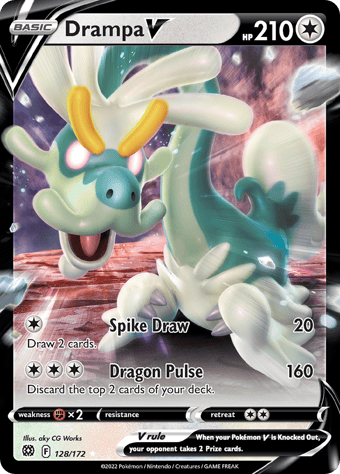 Drampa V Brilliant Stars Pokemon Card