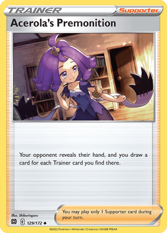 Acerola's Premonition Brilliant Stars Pokemon Card