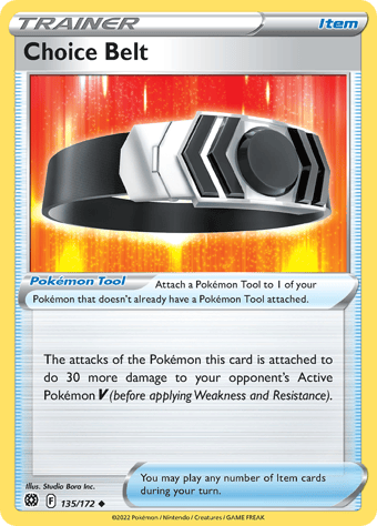 Choice Belt Brilliant Stars Pokemon Card