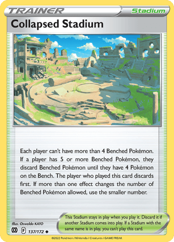 Collapsed Stadium Brilliant Stars Pokemon Card