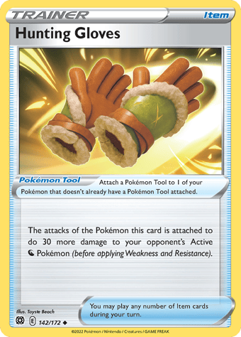 Hunting Gloves Brilliant Stars Pokemon Card