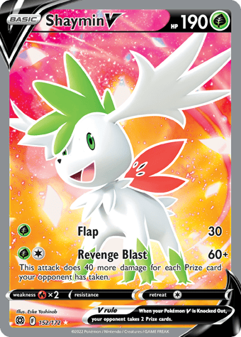 Shaymin V Brilliant Stars Pokemon Card
