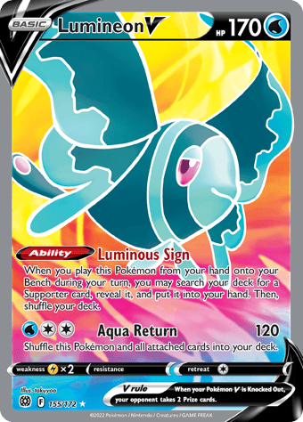 Lumineon V Brilliant Stars Pokemon Card