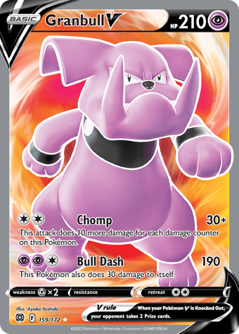 Granbull V Brilliant Stars Pokemon Card