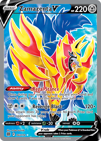 Zamazenta V Brilliant Stars Pokemon Card
