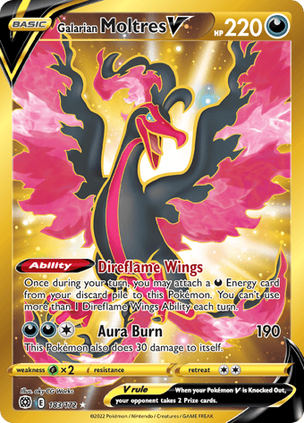 Galarian Moltres V Brilliant Stars Pokemon Card
