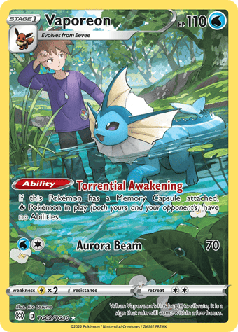 Vaporeon Brilliant Stars Pokemon Card