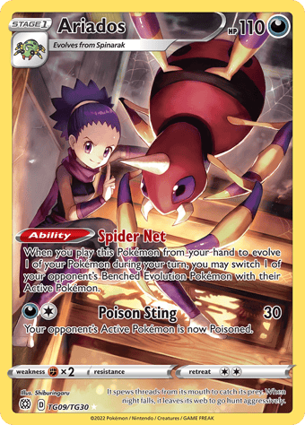 Ariados Brilliant Stars Pokemon Card
