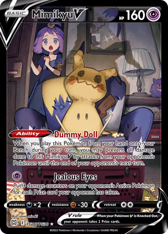 Mimikyu V Brilliant Stars Pokemon Card