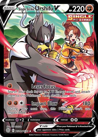 Single Strike Urshifu V Brilliant Stars Pokemon Card