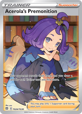Acerola's Premonition Brilliant Stars Pokemon Card