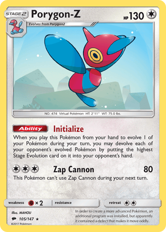 Porygon-Z Burning Shadows Pokemon Card