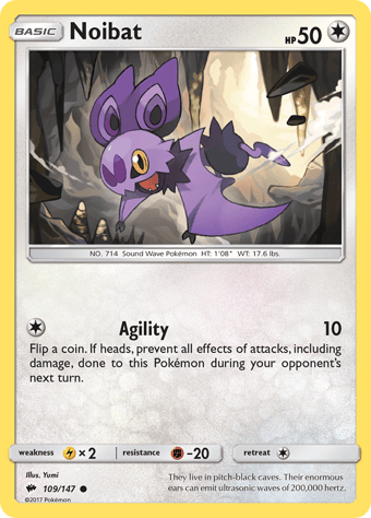 Noibat Burning Shadows Pokemon Card