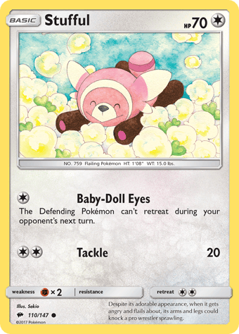Stufful Burning Shadows Pokemon Card