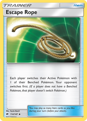 Escape Rope Burning Shadows Pokemon Card