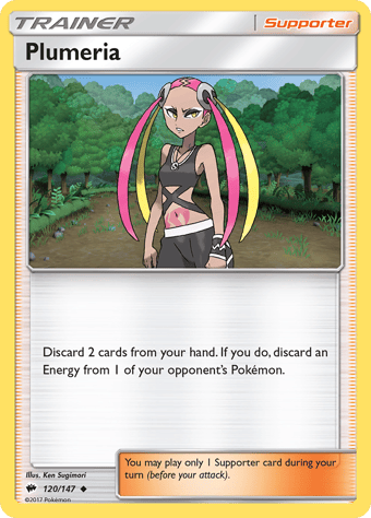 Plumeria Burning Shadows Pokemon Card