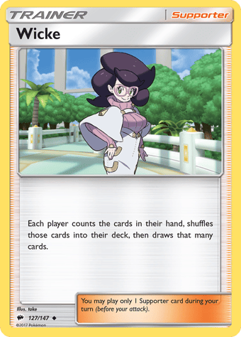 Wicke Burning Shadows Pokemon Card