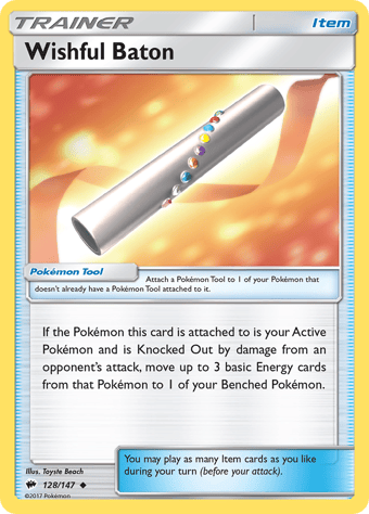Wishful Baton Burning Shadows Pokemon Card