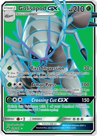 Golisopod-GX Burning Shadows Pokemon Card