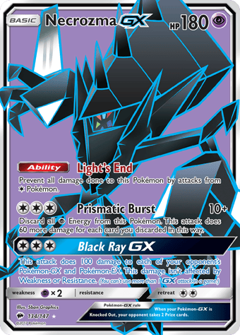 Necrozma-GX Burning Shadows Pokemon Card