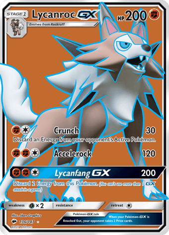 Lycanroc-GX Burning Shadows Pokemon Card