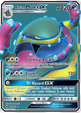 Alolan Muk-GX Burning Shadows Pokemon Card