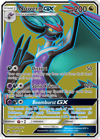 Noivern-GX Burning Shadows Pokemon Card