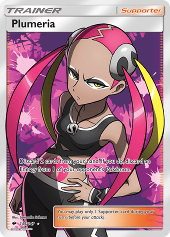 Plumeria Burning Shadows Pokemon Card