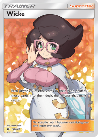 Wicke Burning Shadows Pokemon Card