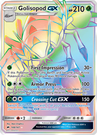 Golisopod-GX Burning Shadows Pokemon Card
