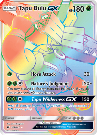 Tapu Bulu-GX Burning Shadows Pokemon Card