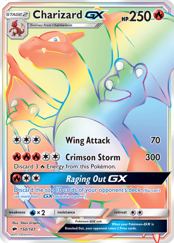 Charizard GX Burning Shadows Pokemon Card
