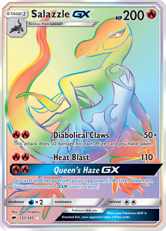Salazzle-GX Burning Shadows Pokemon Card